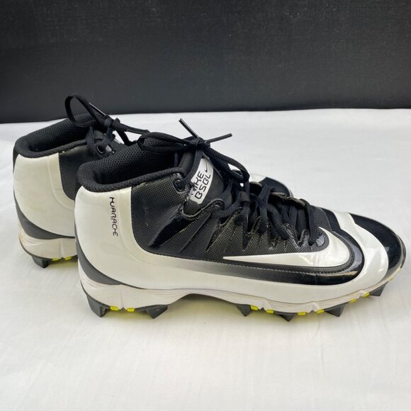 Nike BSBL Huarache Men's Blk/White Shoes/Baseball Cleats Sz7.5 SKU 4201 - Picture 4 of 12